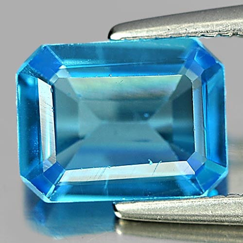 Natural Swiss Blue Topaz Gemstones 1.61 Ct. Octagon Shape 8.2 x 6.2 Mm.: Product ID: 807153755 Product Name: Natural Blue Topaz Weight: 1.61 CT. Size: 8.2 x 6.2 x 3.4 MM. Shape: Octagon Color: Swiss Blue Clarity:VSI Luster: Good Gems Origin: Brazil Treatment: Treated Cryst