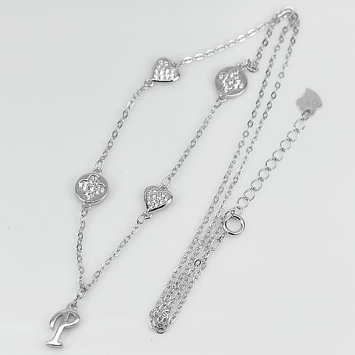 3.60 G. Letter P Design Round White CZ 925 Sterling Silver Length 18 Inch.: Product ID: 280540191 Product Type: 925 Sterling Silver Fine Jewelry Jewelry Weight: 3.60 Grams. Gemstones Color: Silver Metal: Solid Silver 92.5%. Gemstone Detail: About 3.60 Grams. White CZ Round Si