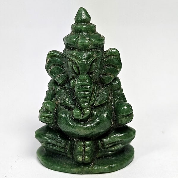 Natural Genuine Burmese Jade Gemstones 43.80 Ct. Happy Ganesha Carving Shape (1 of 3)