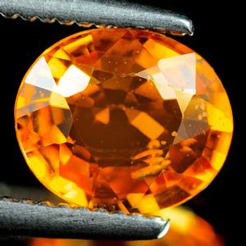 Natural Orange Songea Sapphire Gemstones 1.21 Ct. Oval Shape 7.1 x 6.1 Mm. (1 of 3)