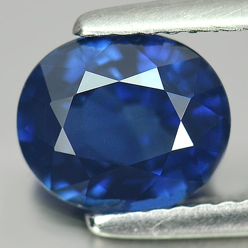 Natural Blue Sapphire Gemstone Gemstones 1.98 Ct. Oval Shape 7.8 x 6.6 Mm. (1 of 4)