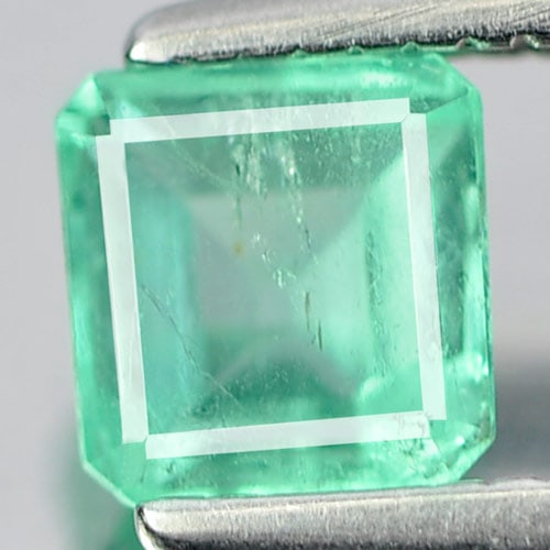 Natural Green Emerald Gemstones 0.51 Ct. Octagon Shape 4.8 x 4.6 Mm. (1 of 3)