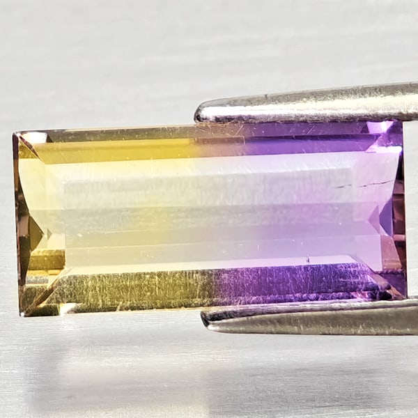 Natural Bi Color Ametrine Gemstones 1.93 Ct. Baguette Shape 11.4 x 5.4 Mm. (1 of 3)