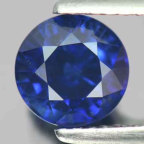 Natural Blue Sapphire Gemstone 1.88 Ct. Round Shape 6.6 Mm. (1 of 4)