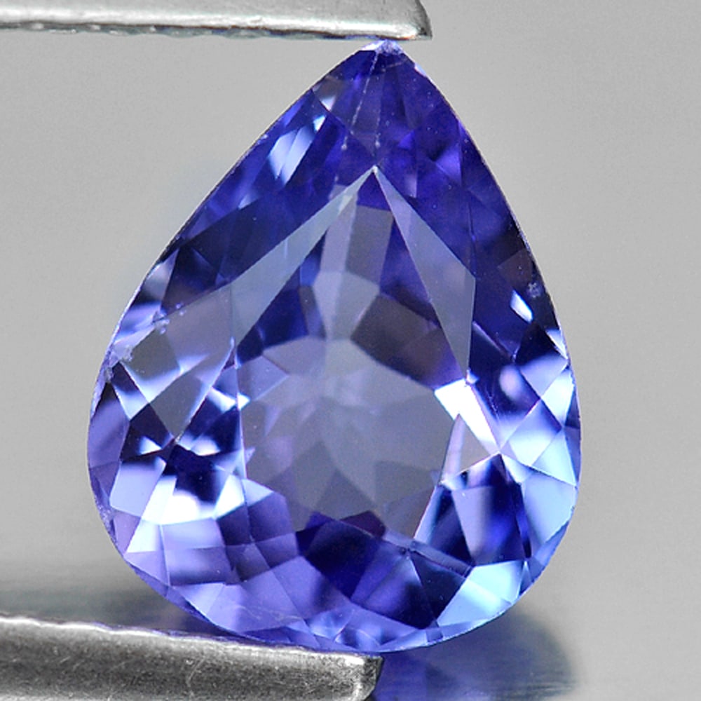 Natural Violetish Blue Tanzanite Gemstones 1.43 Ct. Clean Pear Shape 8.84 x 7.10 Mm. (1 of 4)