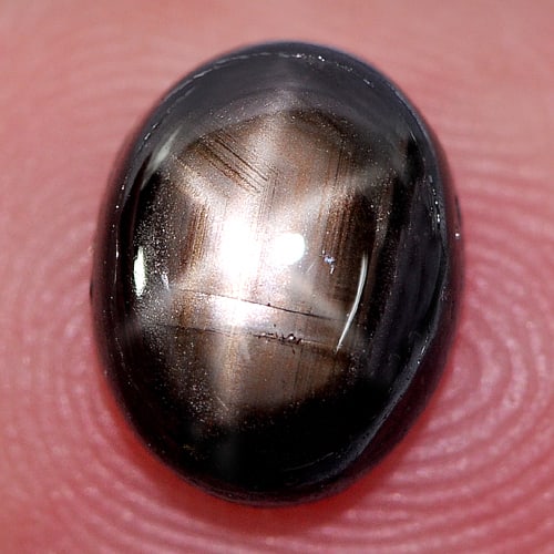 Natural Black Star Sapphire Gemstones 3.02 Ct. Oval Cabochon Shape 8.9 x 7.1 Mm.: Product ID: 806135600 Product Name: Natural Star Sapphire Weight: 3.02 CT. Size: 8.9 x 7.1 x 4 MM. Shape: Oval Cabochon Color: Black Clarity:Opaque Luster: Good 6 Rays Star Gems Origin: Thailand Treat