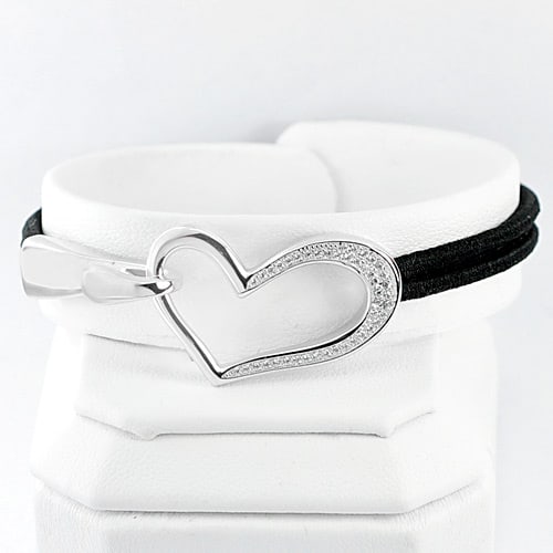 Handmade Fashion Rubber band Bracelet 925 Sterling Silver Jewelry with CZ: Product ID: 280560002 Product Type: 925 Sterling Silver Fine Jewelry Jewelry Weight: 7.79 Grams. Gemstones Color: Silver Metal: Solid Silver 92.5%. Gemstone Detail: Average Range 7.79 - 7.90 Gram Per 