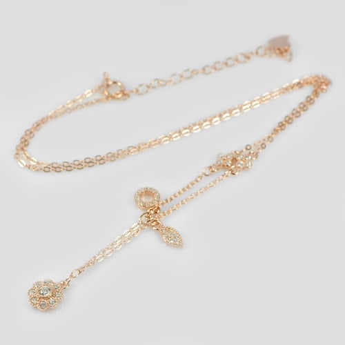 925 Sterling Silver Jewelry Necklace with CZ Rose Gold Plated Length 17 Inch.: Product ID: 280540181 Product Type: 925 Sterling Silver Fine Jewelry Jewelry Weight: 3.20 Grams. Gemstones Color: Pink Metal: Solid Silver 92.5%. Gemstone Detail: About 3.20 Grams. Round White CZ Size