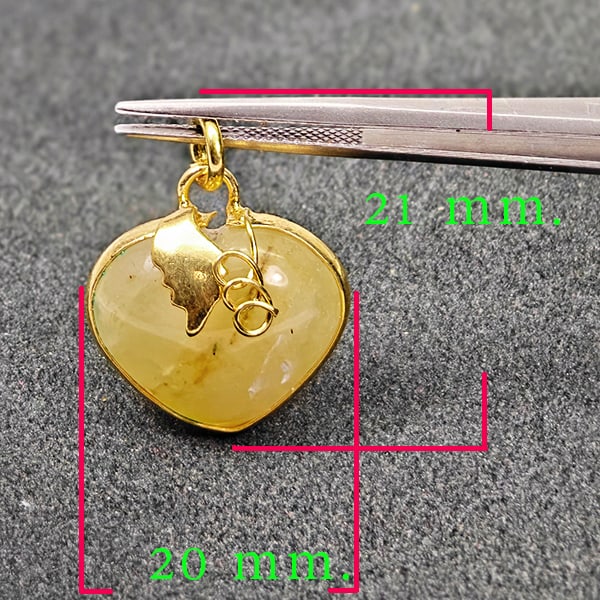 Natural Multi-Color Jade Gemstones 28.35 Ct. Heart Nickel Pendant 21 x 20 Mm. (1 of 3)