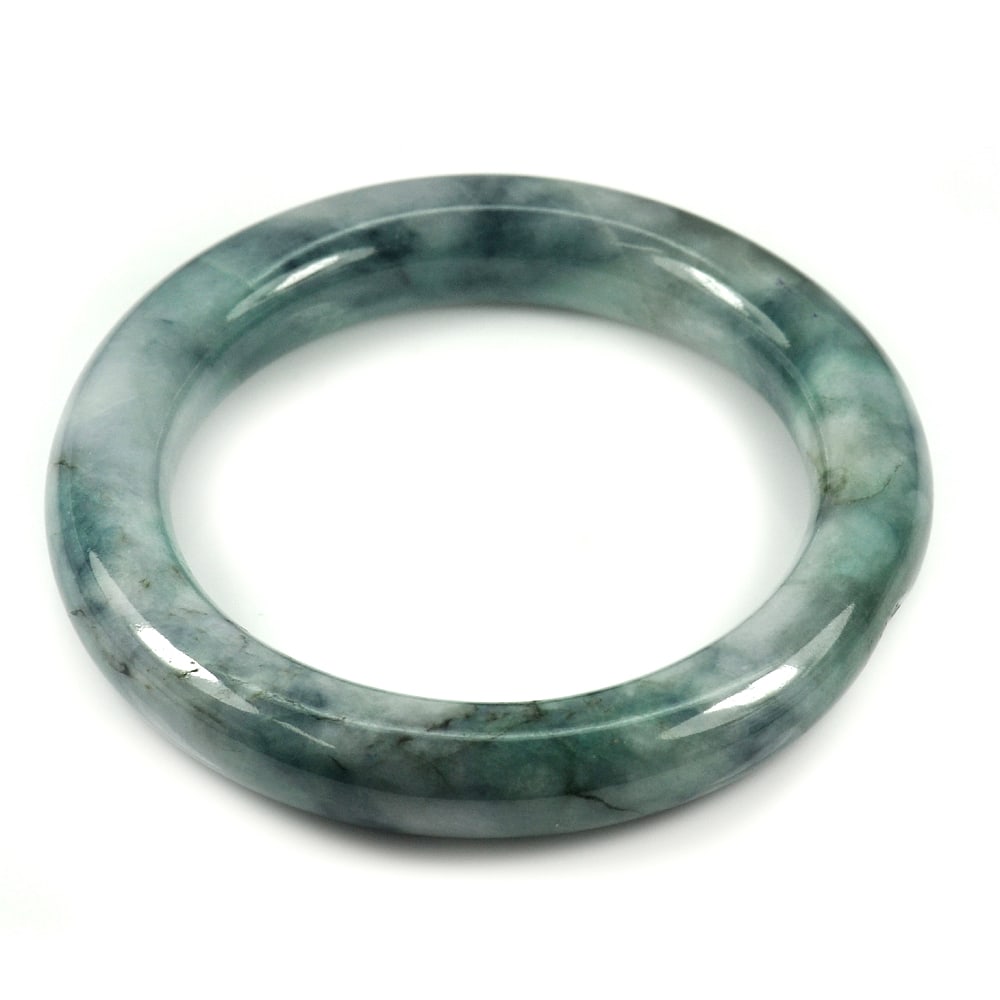Natural Multi Color Jade Gemstones 283.73 Ct. Bangle Cabochon Shape 72 x 51 Mm.: Product ID: 819815182 Product Name: Natural Jade Weight: 283.73 CT. Size: 72 x 51 x 10 MM. Shape: Round Cabochon Color: Multi-Color Clarity:Opaque Luster: Good Gems Origin: Thailand Treatment: Unheate
