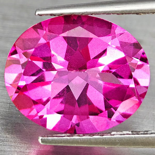 Natural Pink Topaz Gemstones 5.07 Ct. Oval Shape 12 x 10 Mm. (1 of 3)