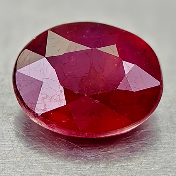 Natural Red Ruby Gemstones 2.84 Ct. Oval Shape 8.9 x 7 Mm. (1 of 3)
