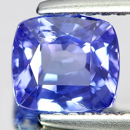 Natural Blue Tanzanite Gemstones 1.01 Ct. Cushion Shape 6 x 5.4 Mm.: Product ID: 807005968 Product Name: Natural Tanzanite Weight: 1.01 CT. Size: 6 x 5.4 x 3.7 MM. Shape: Cushion Color: Purple Clarity:VSI Luster: Good Gems Origin: Tanzania Treatment: Heated Crystal Str