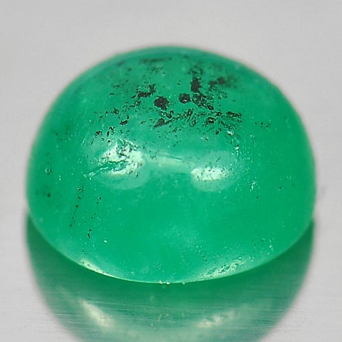 Natural Green Emerald Gemstones 0.85 Ct. Oval Cabochon 6 x 5.6 x 3.4 Mm. (1 of 3)