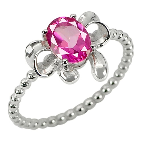 2.42 G. Real 925 Sterling Silver Ring Size 8 Natural Gemstone Pink Topaz: Product ID: 200107021 Product Type: 925 Sterling Silver Fine Jewelry Jewelry Weight: 2.42 Grams. Ring Size: 8 Resizable(Fee) Gemstones Color: Pink Metal: Solid Silver 92.5%. Gemstone Detail: Oval Pink