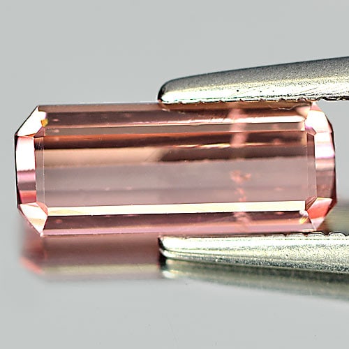 Natural Pink Tourmaline Gemstones 0.89 Ct. Octagon Shape 9.5 x 3.9 Mm.: Product ID: 807249066 Product Name: Natural Tourmaline Weight: 0.89 CT. Size: 9.5 x 3.9 x 2.5 MM. Shape: Octagon Color: Pink Clarity:VSI Luster: Good Gems Origin: Nigeria Treatment: Unheated Crystal S