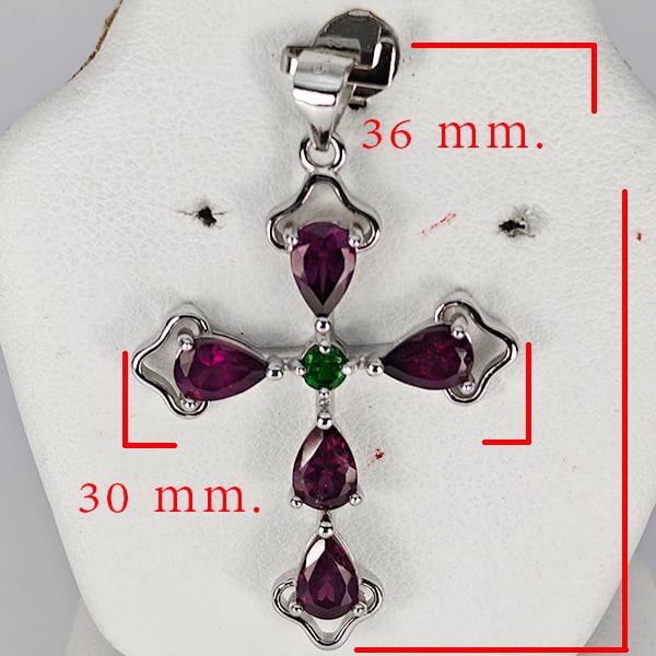 Natural Purplish Pink Rhodolite Garnet Real 925 Sterling Silver Jewelry 2.61 Grams Pendant: Product ID: 808500460 Product Type: 925 Sterling Silver Fine Jewelry Jewelry Weight: 2.61 Grams. Gemstones Color: Purplish Pink Metal: Solid Silver 92.5%. Gemstone Detail: Opal At Your Service: At Tre