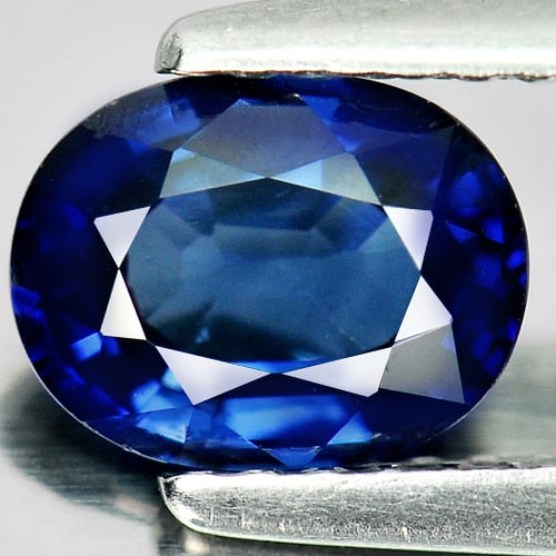 Natural Blue Sapphire Gemstones 1.29 Ct. Oval Shape 7.04 x 5.45 Mm. (1 of 4)
