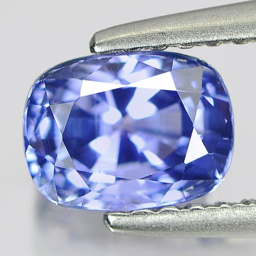 Natural Violetish Blue Tanzanite Gemstones 1.20 Ct. Cushion Shape 6.53 x 4.92 Mm. (1 of 4)