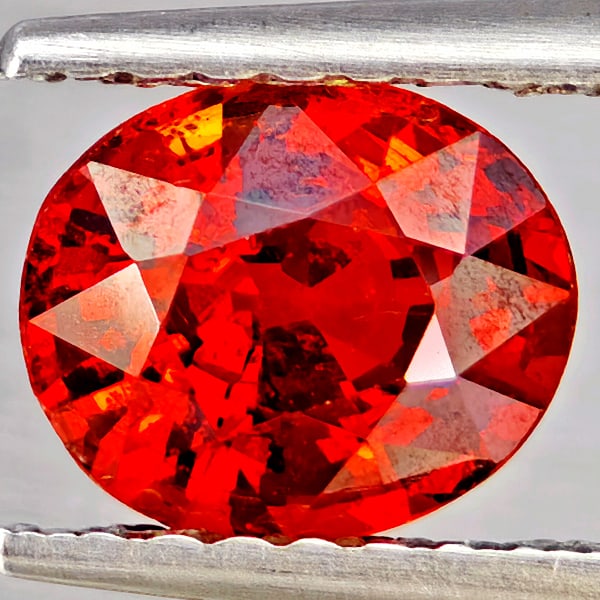 Natural Orangish Red Spessartine Garnet Gemstones 1.35 Ct. Oval Shape 6.8 x 5.7 Mm.: Product ID: 802937286 Product Name: Natural Garnet Weight: 1.35 CT. Size: 6.8 x 5.7 x 4 MM. Shape: Oval Shape Color: Orangish Red Clarity:SI1 Luster: Good Gems Origin: Namibia Treatment: Unheated Crys