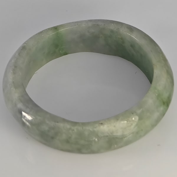 Natural Genuine Mutil-Color Green Jade Gemstones 21.45 Ct. Round Cabochon Ring Size 11 (1 of 3)