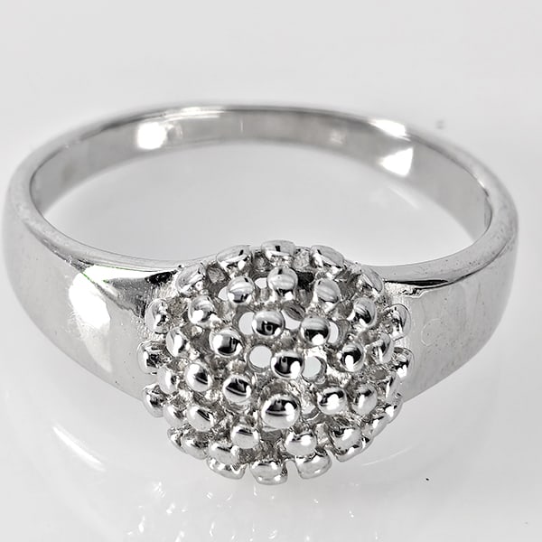 925 Sterling Silver Jewelry 2.14 Grams Mushroom Design Ring Size 7 (1 of 3)