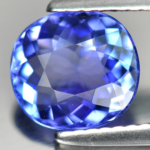 Natural Violetish Blue Tanzanite Gemstones 2.04 Ct. Clean Oval Shape 8.33 x 7.67 Mm. (1 of 4)