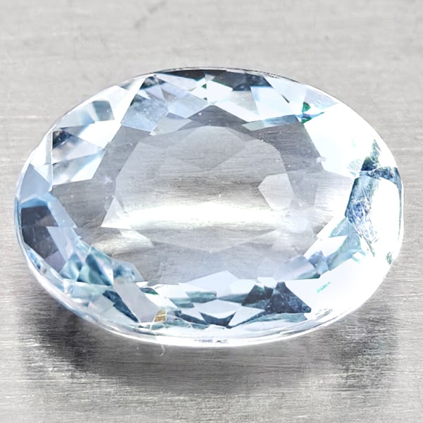 Natural Light Blue Aquamarine Gemstones 0.96 Ct. Oval Shape 7.6 x 5.9 Mm.: Product ID: 800812170 Product Name: Natural Aquamarine Weight: 0.96 CT. Size: 7.6 x 5.9 x 3.2 MM. Shape: Oval Shape Color: Light Blue Clarity:VSI - SI1 Luster: Good Gems Origin: Brazil Treatment: Unhe