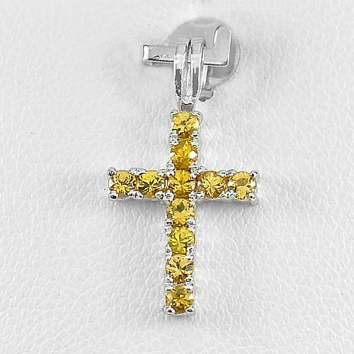 925 Sterling Silver Pendant 0.86 G. with Gemstone Yellow Songea Sapphire: Product ID: 202101470 Product Name: Sterling Silver Pendant Product Type: 925 Sterling Silver Fine Jewelry Jewelry Weight: 0.86 Grams. Gemstones Color: Yellow Metal: Solid Silver 92.5%. Gemstone Detai