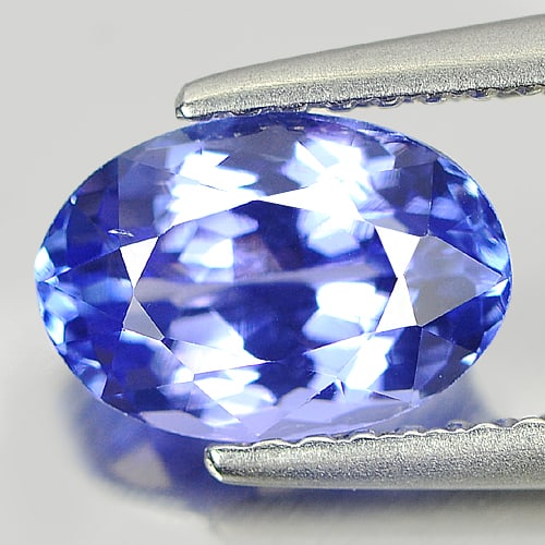 Natural Violetish Blue Tanzanite Gemstones 1.69 Ct. Oval 8.56 x 5.87 Mm. (1 of 4)