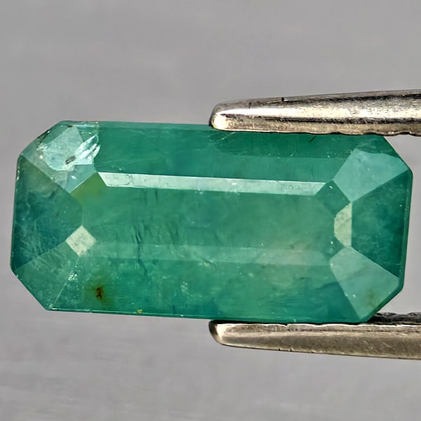 Natural Green Blueish Grandidierite Gemstones 1.83 Ct. Octagon Shape 10 x 5 Mm.: Product ID: 803100091 Product Name: Natural Tsavorite Weight: 1.83 CT. Size: 10 x 5 x 4.1 MM. Shape: Octagon Color: Green Blueish Clarity:SI1 Luster: Good Gems Origin: Madagascar Treatment: Unheated C
