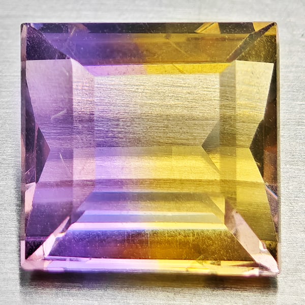 Natural Bi Color Ametrine Gemstones 2.34 Ct. Square Shape 7.9 x 7.9 Mm. (1 of 3)
