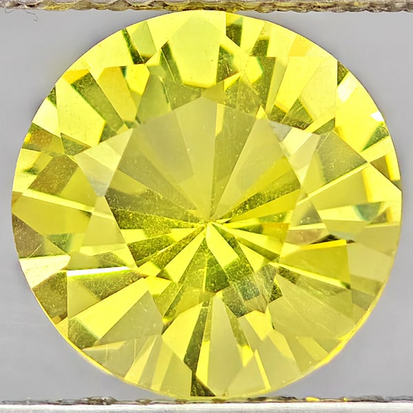 Natural Yellow Lemon Quartz Gemstones 2.29 Ct. Round Diamond Cut 9.1 Mm. (1 of 3)