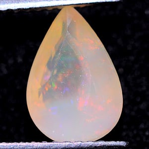 Natural Multi Color Opal Gemstones 1.38 Ct. Pear Shape 10.7 x 7.3 Mm. (1 of 3)