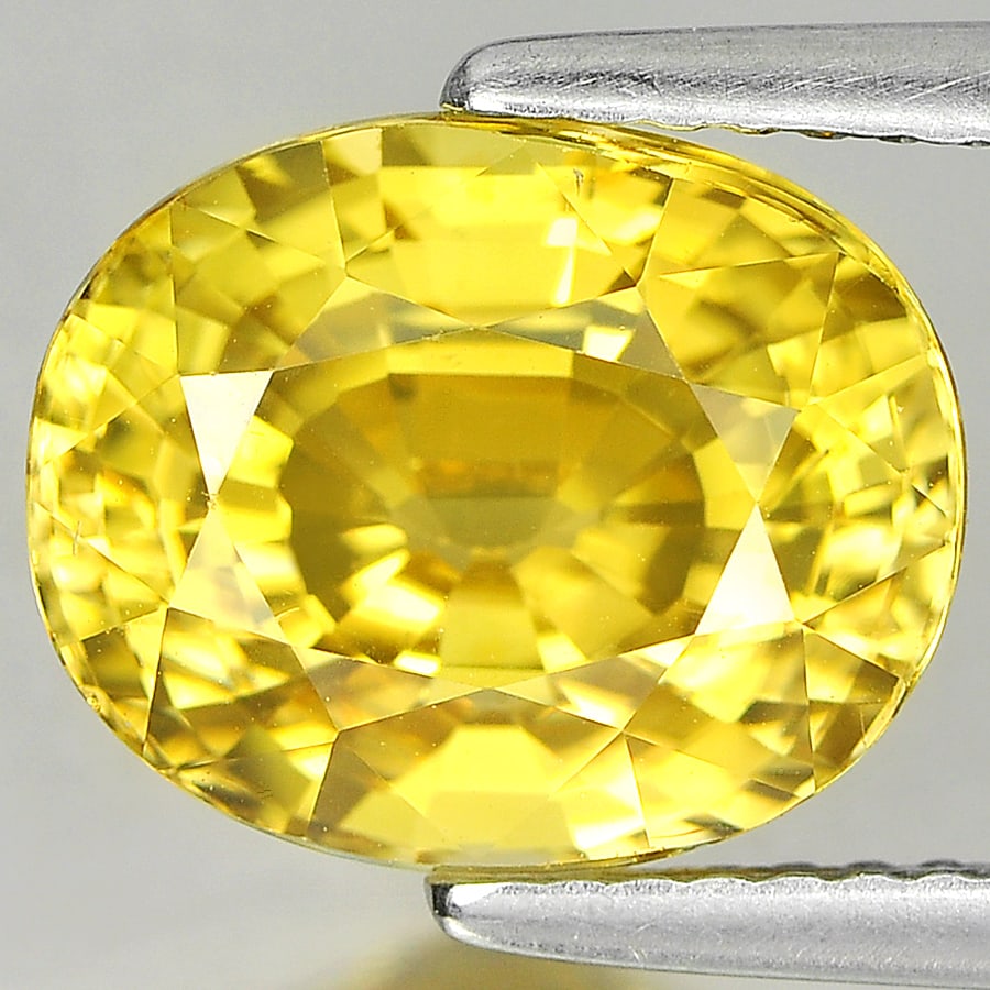 Natural Yellow Zircon Gemstones 7.78 Ct. Clean Oval Shape 11 x 8.8 Mm. (1 of 3)