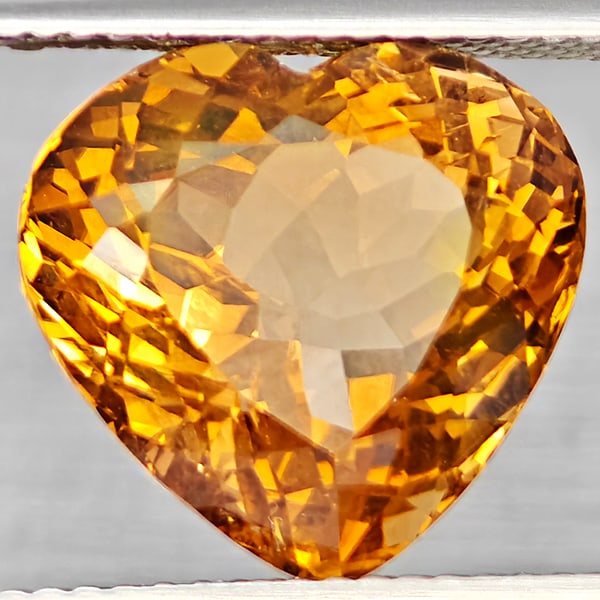 Natural Imperial Topaz Gemstones 9.64 Ct. Heart Shape 12.9 x 12.1 Mm. (1 of 3)