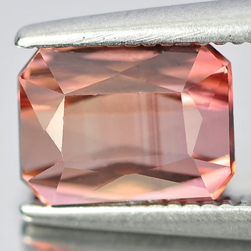 Natural Orangish Pink Tourmaline Gemstones 1.74 Ct. Octagon Shape 7.3 x 5.5 Mm.: Product ID: 807234402 Product Name: Natural Tourmaline Weight: 1.74 CT. Size: 7.3 x 5.5 x 4.5 MM. Shape: Octagon Color: Orangish Pink Clarity:VVS Luster: Good Gems Origin: Nigeria Treatment: Unheated 