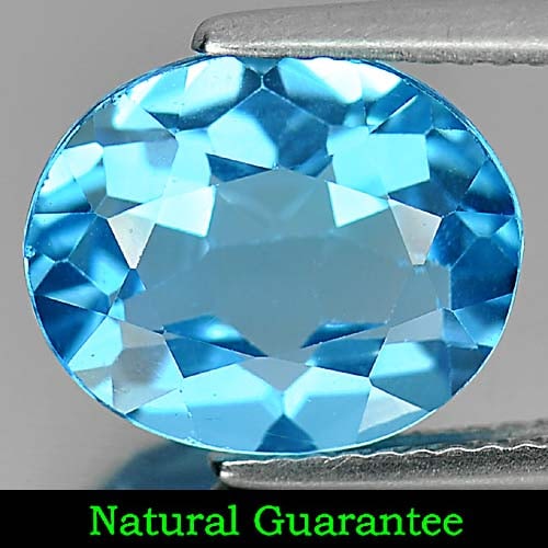 Natural Swiss Blue Topaz Gemstones 5.41 Ct. Oval Shape 12 x 10 Mm. (1 of 3)