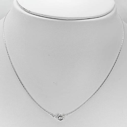 2.40 G. Real 925 Sterling Silver Jewelry Necklace Length 18 Inch. (1 of 3)