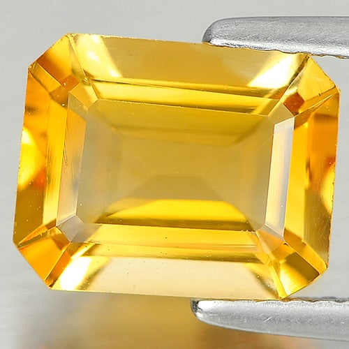 Natural Yellow Citrine Gemstones 2.67 Ct. Octagon Shape 10 x 8 Mm.: Product ID: 801813380 Product Name: Natural Citrine Weight: 2.67 CT. Size: 10 x 8 x 5 MM. Shape: Octagon Color: Yellow Clarity:VSI Luster: Good Gems Origin: Brazil Treatment: Unheated Crystal Structur