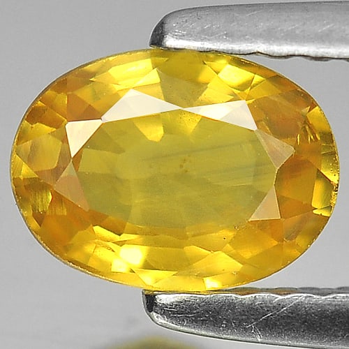 Natural Yellow Sapphire Gemstones 0.98 Ct. Oval Shape 7 x 5.2 Mm. (1 of 3)