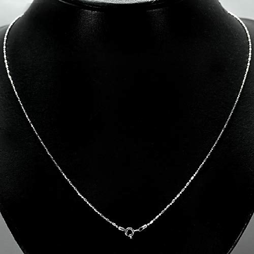2.40 G. Good Real 925 Sterling Silver Jewelry Necklace Length 20 Inch. (1 of 3)