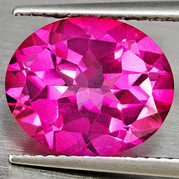 Natural Pink Topaz Gemstones 5.71 Ct. Oval Shape 12 x 10 Mm.: Product ID: 807168670 Product Name: Natural Topaz Weight: 5.71 CT. Size: 12 x 10 x 6.5 MM. Shape: Oval Shape Color: Pink Clarity:VSI Luster: Good Gems Origin: Brazil Treatment: Treated Crystal Structu