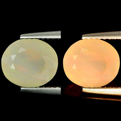 Natural Multi Color Opal Gemstones 1.44 Ct. Oval Shape 8.9 x 7.7 Mm. (1 of 3)