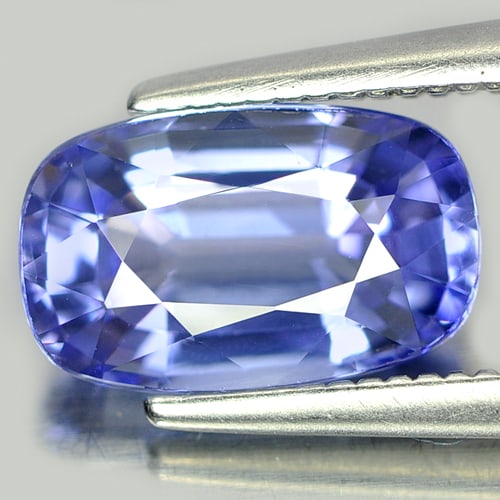 Natural Violetish Blue Tanzanite Gemstones 1.97 Ct. Clean Cushion Shape 9.5 x 5.9 Mm. (1 of 3)