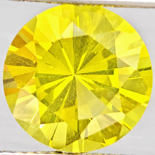 Natural Yellow Lemon Quartz Gemstones 4.55 Ct. Round Diamond Cut 11.1 Mm. (1 of 3)
