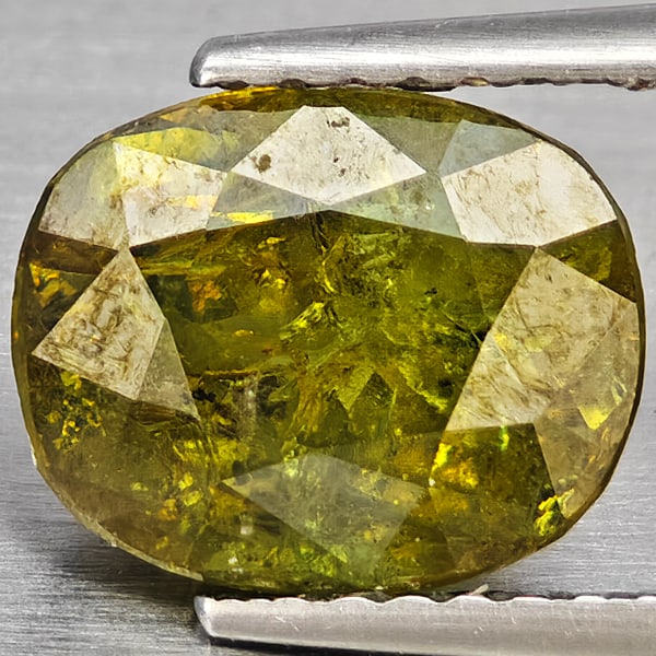 Natural Multi Color Green Demantoid Garnet Gemstones 2.72 Ct. Oval Shape 9.1 x 7.4 Mm. (1 of 3)