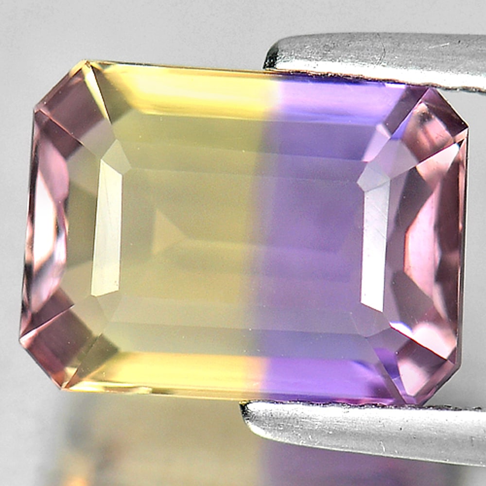 Natural Bi Color Ametrine Gemstones 3.18 Ct. Octagon Shape 10 x 7.6 Mm. (1 of 3)