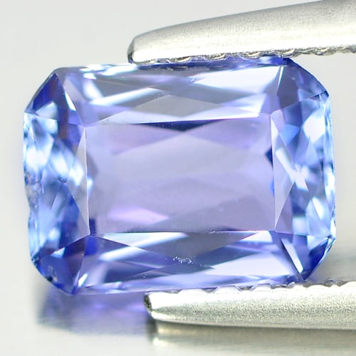 Natural Blue Tanzanite Gemstones 1.25 Ct. Octagon Shape 7.4 x 5.4 Mm. (1 of 3)