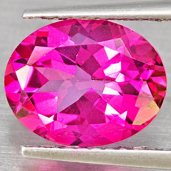 Natural Pink Topaz Gemstones 3.16 Ct. Oval Shape 10 x 8 Mm. From Brazil (1 of 3)